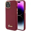 Image de Guess GUHCP15SSMBSLM iPhone 15 6.1" magenta Hardcase Silicone Script Metal Logo & Frame (Apple iPhone 13, Apple iPhone 14, Apple iPhone 15), Coque pour téléphone portable, Rouge