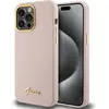 Image de Guess GUHCP15LSMBSLP iPhone 15 Pro 6.1" ró owy/pink hardcase Silicone Script Metal Logo & Frame (Apple iPhone 15 Pro), Coque pour téléphone portable, Rose, Pink