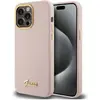 Image de Guess GUHCP15XSMBSLP iPhone 15 Pro Max 6.7" ró owy/pink hardcase Silicone Script Metal Logo & Frame (Apple iPhone 15 Pro Max), Coque pour téléphone portable, Pink, Rose