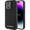 Image de Karl Lagerfeld KLHCP15LPQKPMK étui rigide pour iPhone 15 Pro 6.1" czarny/black Motif K matelassé (Apple iPhone 15 Pro), Coque pour téléphone portable, Noir