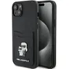 Image de Karl Lagerfeld KLHCP15SSAPKCNPK iPhone 15 6.1" czarny/black hardcase Saffiano Cardslot Karl&Choupett (Apple iPhone 15), Coque pour téléphone portable, Noir