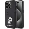 Image de Karl Lagerfeld KLHCP15LSAPKCNPK iPhone 15 Pro 6.1" czarny/black hardcase Saffiano Cardslot Karl&Chou (Apple iPhone 15 Pro), Coque pour téléphone portable, Noir