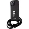 Image de Karl Lagerfeld KLHCP15SSASKNPSK iPhone 15 6.1" étui rigide czarny/black Crossbody Saffiano Monogram Met (Apple iPhone 13, Apple iPhone 14, Apple iPhone 15), Coque pour téléphone portable, Noir