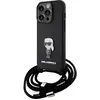 Image de Karl Lagerfeld KLHCP15XSASKNPSK iPhone 15 Pro Max 6.7" étui rigide czarny/black Crossbody Saffiano Mono (Apple iPhone 15 Pro Max), Coque pour téléphone portable, Noir