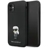 Image de Karl Lagerfeld KLHCN61SMHKNPK iPhone 11 / Xr 6.1" czarny/black Silicone Ikonik Metal Pin (Apple iPhone 11, Apple iPhone XR), Coque pour téléphone portable, Noir