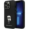 Image de Karl Lagerfeld KLHCP13LSMHKNPK iPhone 13 Pro / 13 6.1" czarny/black Silicone Ikonik Metal Pin (Apple iPhone 13, Apple iPhone 13 Pro), Coque pour téléphone portable, Noir
