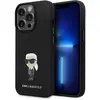 Image de Karl Lagerfeld KLHCP14LSMHKNPK iPhone 14 Pro 6.1" czarny/black Silicone Ikonik Metal Pin (Apple iPhone 14 Pro), Coque pour téléphone portable, Noir