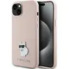 Image de Karl Lagerfeld KLHCP15MSMHCNPP iPhone 15 Plus 6.7" ró owy/pink Silicone Choupette Metal Pin (Apple iPhone 15 Plus), Coque pour téléphone portable, Rose