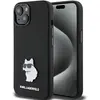 Image de Karl Lagerfeld KLHCP15MSMHCNPK iPhone 15 Plus 6.7" czarny/black Silicone Choupette Metal Pin (Apple iPhone 15 Plus), Coque pour téléphone portable, Noir