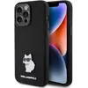 Image de Karl Lagerfeld KLHCP15XSMHCNPK iPhone 15 Pro Max 6.7" czarny/black Silicone Choupette Metal Pin (Apple iPhone 15 Pro Max), Coque pour téléphone portable, Noir