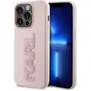 Image de Karl Lagerfeld KLHCP15L3DMBKCP iPhone 15 Pro 6.1" ró owy/pink hardcase 3D Rubber Glitter Logo (Apple iPhone 15 Pro), Coque pour téléphone portable, Rose