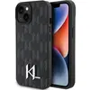 Image de Karl Lagerfeld KLHCP15SPKLPKLK iPhone 15 6.1" czarny/black hardcase cuir Monogram Hot Stamp Metal (Apple iPhone 13, Apple iPhone 14, Apple iPhone 15), Coque pour téléphone portable, Noir