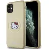 Image de Hello Kitty HKHMN61PGHCKD iPhone 11 / Xr 6.1" z oty/gold hardcase cuir Kitty Head MagSafe (Apple iPhone 11), Coque pour téléphone portable, Or