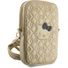 Image de Hello Kitty Étui en cuir PU Qulited pour le transport à la main - or (Apple iPhone 16), Coque pour téléphone portable, Or