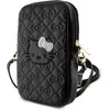 Image de Hello Kitty Étui en cuir PU Qulited pour le transport à la main - noir (Apple iPhone 16), Coque pour téléphone portable, Noir