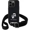 Image de Karl Lagerfeld Etui en métal Karl et Choupette pour iPhone 15 Pro Noir (Apple iPhone 15 Pro), Coque pour téléphone portable, Noir