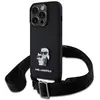 Image de Karl Lagerfeld Coque De Téléphone Saffiano Crossbody Strap Metal Karl And Choupette Iphone 15 Pro