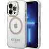 Image de Guess étui pour iPhone 15 Pro Max 6,7" GUHMP15XHTRMD gold HC Magsafe Metal Outline (Apple iPhone 15 Pro Max), Coque pour téléphone portable, Or