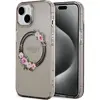 Image de Guess GUHMP15SHFWFCK iPhone 15 / 14 / 13 6.1" czarny/black hardcase IML Flowers Wreatch MagSafe (Apple iPhone 15), Coque pour téléphone portable, Noir