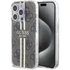 Image de Guess GUHCP15LH4PSEGW iPhone 15 Pro 6.1" br zowy/brown hardcase IML 4G Gold Stripe (Apple iPhone 15 Pro), Coque pour téléphone portable, Marron