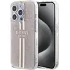 Image de Guess GUHCP15LH4PSEGP iPhone 15 Pro 6.1" ró owy/pink hardcase IML 4G Gold Stripe (Apple iPhone 15 Pro), Coque pour téléphone portable, Pink
