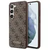 Image de Guess Étui pour S24+ S926 GUHCS24MG4GFBR étui rigide 4G Metal Gold Logo marron (Samsung Galaxy S24+), Coque pour téléphone portable, Or, Marron