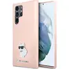 Image de Karl Lagerfeld KLHCS23LSMHCNPP S23 Ultra S918 ró owy/pink Silicone Choupette Metal Pin (Samsung Galaxy S23 Ultra), Coque pour téléphone portable, Pink, Rose