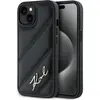 Image de Karl Lagerfeld KLHCP15SPQDSMGK iPhone 15 / 14 / 13 6.1" czarny/black hardcase Diagonal Quilted Scrip (Apple iPhone 13, Apple iPhone 14, Apple iPhone 15), Coque pour téléphone portable, Noir