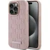 Image de Karl Lagerfeld KLHMP15LPKHPORPP iPhone 15 Pro 6.1" étui rigide ró owy/pink Leather Monogram Metal Logo (Apple iPhone 15 Pro), Coque pour téléphone portable, Pink