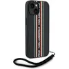 Image de Karl Lagerfeld Case Saffiano Athleisure Stripes Cord for iPhone 15 red (Apple iPhone 15), Coque pour téléphone portable, Rouge