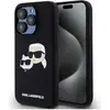 Image de Karl Lagerfeld KLHMP15LSKCHPPLK iPhone 15 Pro 6.1" czarny/black hardcase Silicone Karl & Choupette M (Apple iPhone 15 Pro), Coque pour téléphone portable, Noir