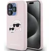Image de Karl Lagerfeld KLHMP15LSKCHPPLP iPhone 15 Pro 6.1" ró owy/pink hardcase Silicone Karl & Choupette Ma (Apple iPhone 15 Pro), Coque pour téléphone portable, Rose