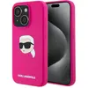 Image de Karl Lagerfeld KLHMP15SSKHPPLF iPhone 15 6.1 fuchsia/fuschia hardcase Silicone Karl Head Print MagS (Apple iPhone 15), Coque pour téléphone portable, Pink, Marron