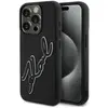 Image de Karl Lagerfeld Étui 3D Rubber Signature na iPhone 15 Pro - czarne (Apple iPhone 15 Pro), Coque pour téléphone portable, Noir