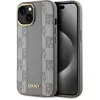 Image de DKNY PU Leather Checkered Pattern Magsafe Case for iPhone 15 Beige (Apple iPhone 15), Coque pour téléphone portable, Beige, Gris