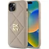 Image de DKNY DKHCP15MPQDSLE iPhone 15 Plus 6.7" be owy/beige Logo de la pile matelassée (Apple iPhone 15 Plus), Coque pour téléphone portable, Beige
