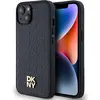 Image de DKNY DKHMP15SPSHRPSK iPhone 15 / 14 / 13 6.1" czarny/black hardcase Motif cuir Métal Logo MagSa (Apple iPhone 15), Coque pour téléphone portable, Noir