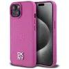Image de DKNY DKHMP15SPSHRPSP iPhone 15 / 14 / 13 6.1" ró owy/pink hardcase Motif en cuir Métal Logo MagSaf (Apple iPhone 15), Coque pour téléphone portable, Rose
