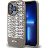 Image de DKNY PU Cuir Motif Répétition Bottom Stripe Case pour iPhone 15 Pro Brown (Apple iPhone 15 Pro), Coque pour téléphone portable, Marron