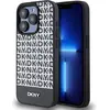 Image de DKNY PU Leather Repeat Pattern Bottom Stripe MagSafe Case pour iPhone 14 Pro Noir (Apple iPhone 14 Pro), Coque pour téléphone portable, Noir
