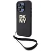 Image de DKNY DKHCP14LPBSWSK iPhone 14 Pro 6.1" czarny/black hardcase Wrist Strap Stock Logo (Apple iPhone 14 Pro), Coque pour téléphone portable, Noir