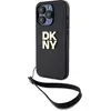 Image de DKNY DKHCP14XPBSWSK iPhone 14 Pro Max 6.7" czarny/black hardcase Wrist Strap Stock Logo (Apple iPhone 14 Pro Max), Coque pour téléphone portable, Noir