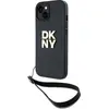 Image de DKNY DKHCP15SPBSWSK iPhone15 / 14 /13 6.1" czarny/black hardcase Wrist Strap Stock Logo (Apple iPhone 15), Coque pour téléphone portable, Noir