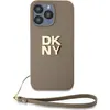 Image de DKNY DKHCP15XPBSWSE iPhone 15 Pro Max 6.7" be owy/beige hardcase Wrist Strap Stock Logo (Apple iPhone 15 Pro Max), Coque pour téléphone portable, Beige