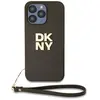 Image de Dkny Coque De Téléphone Pu Leather Stack Logo Wrist Strap Iphone 15 Pro Max