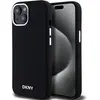 Image de DKNY DKHMP15SSMCHLK iPhone 15 / 14 / 13 6.1" czarny/black hardcase Silicone liquide Petit logo en métal (Apple iPhone 13, Apple iPhone 14, Apple iPhone 15), Coque pour téléphone portable, Noir