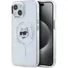 Image de Karl Lagerfeld IML Choupette Tête Métallique Cadre MagSafe Etui pour iPhone 15 Transparent (Apple iPhone 15), Coque pour téléphone portable, Transparent