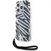 Image de Karl Lagerfeld KLHCP15LHZBPKCCK iPhone 15 Pro 6.1" czarny/black hardcase IML Zebra Pattern & Cord (Apple iPhone 15 Pro), Coque pour téléphone portable, Noir