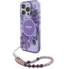 Image de Guess GUHMP16XHFWBRCESU iPhone 16Pro Max 6.9" fioletowy/pourpre hardcase IML Flowers With Pearl Strap (Apple iPhone 16 Pro Max), Coque pour téléphone portable, Violet