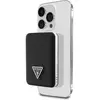 Image de Guess Power bank PU Grained Triangle Logo MagSafe Powerbank 5000mAh Black (5000 mAh, 15 W), Chargeur de secours, Noir
